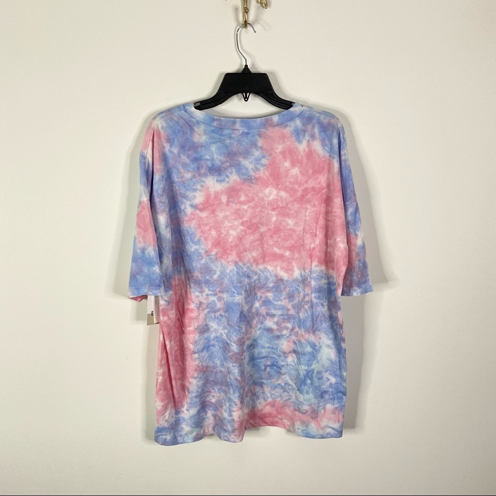 Bp. Oversize Graphic Tee In Purple Tie Dye Dazed Amused - Picture 5 of 6